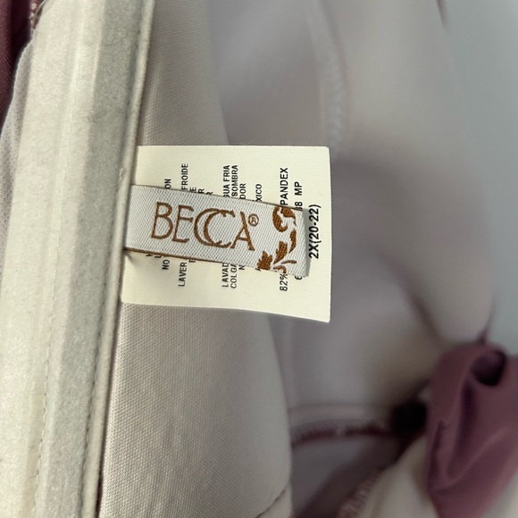 Becca Double Tie Front One-Piece Swimsuit size 2X NWT - Picture 8 of 10